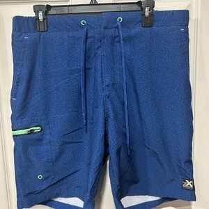 ZeroXposur Blue Patterned swim Shorts